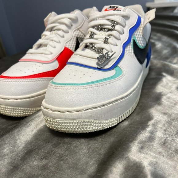 nike air force 1 shadow chile red